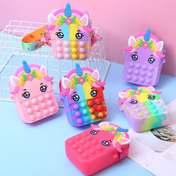 New Anti-rodent Pioneer Bag Princess Coin Purse Silicone Crossbody for Adults and Children Decomposable Garland Horse