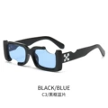 Black frame blue film