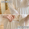 in stock 2673 Modal confinement clothing for pregnant women suit lactation pregnancy loose pajamas lace collar