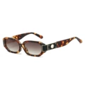 Leopard print frame with dual tea-colored lenses