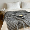 Middle Ages Qian Feng Pure Cotton Gauze Tassel Blanket Skin-Friendly Advanced Sense Sofa Nap Blanket Cotton Blanket Shawl Blanket
