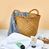 Japanese Style Rattan Woven Dirty Clothes Basket Storage Frame Nordic Household Simple Dirty Clothes Basket Dirty Clothes Basket Toy Storage Basket Laundry Basket