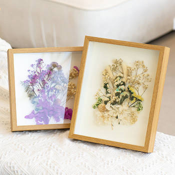 Zhuzhi Festival Stereo Hollow Dried Flower Photo Frame Clay Plant Specimen Frame DIY Decorative Painting Desktop Table High-End Sense