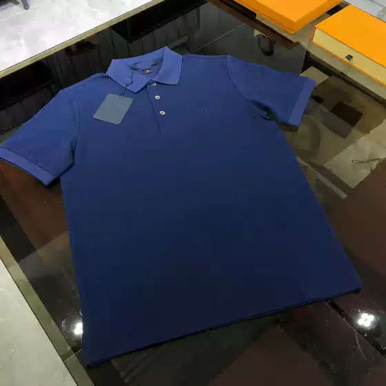 High end double-sided silk cotton silky smooth non deformable donkey family men's summer short sleeved polo shirt men polo