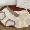 Pure Lust Style Lace Pure Cotton Jacquard Women's Underwear Girls Sexy Antibacterial Pure Cotton Crotch Girls Breathable Briefs Women