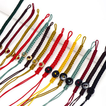 Car keychain rope 72 nylon double flat knot braided rope wholesale text play jewelry plain rope pendant rope