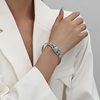 European and American Bohemian Retro Turquoise Carved Cut Out Geometric Shape Bracelet Bracelet Opening Adjustable