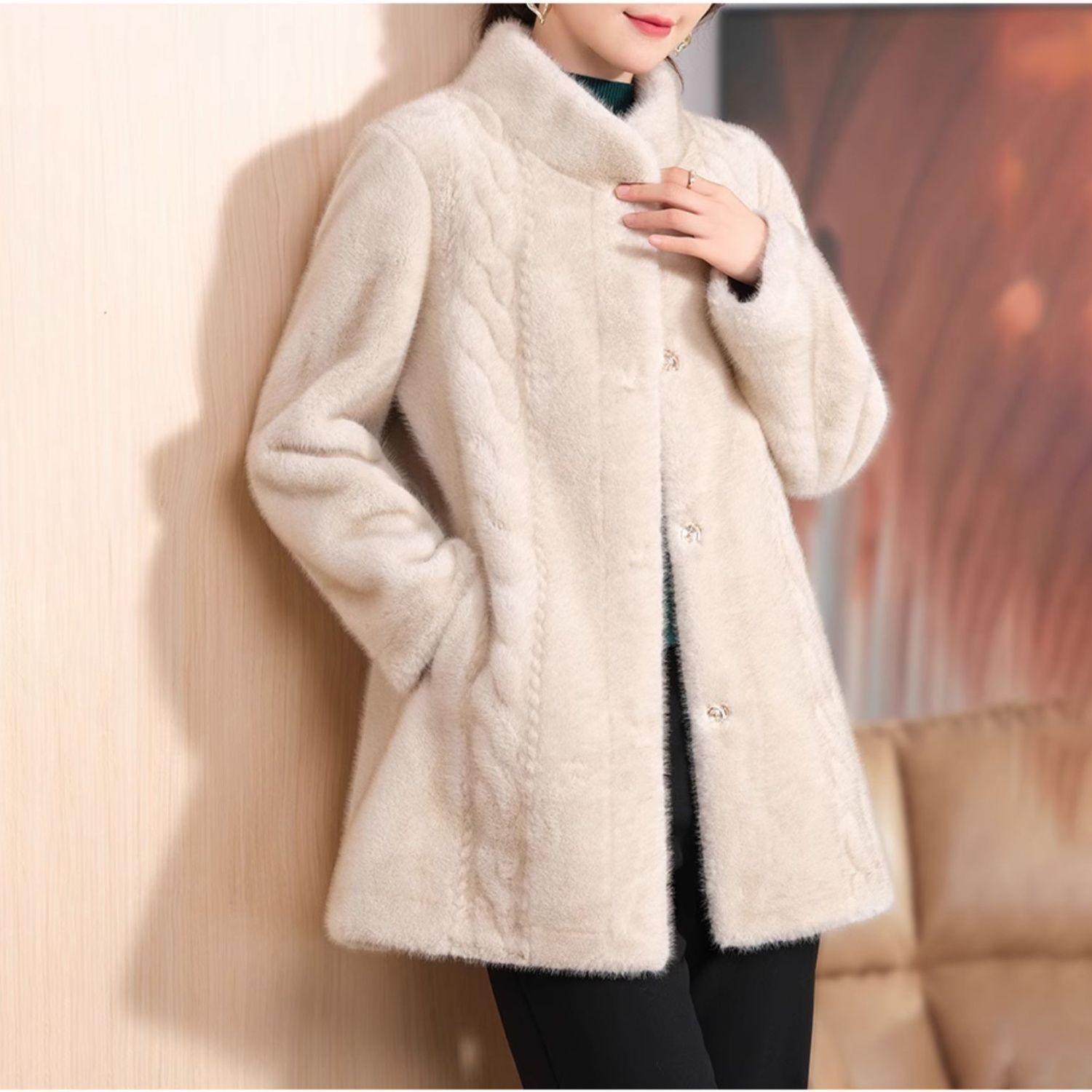 Áo Khoác Nữ Hàng Mùa Xuân Thu Đông Trung Niên