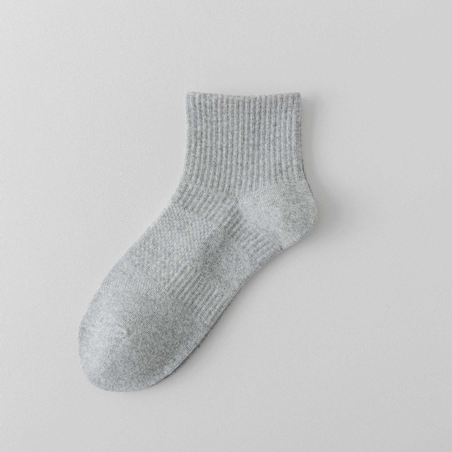 白色袜子男士春秋中筒袜女款纯棉吸汗运动袜篮球袜加厚毛巾底长袜