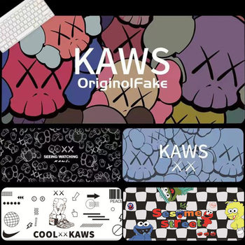 Kaws Sesame Street Mouse Pad Oversized Game Mat Computer Keyboard Edge Lock Thickened Creative Anti-Slip Mat Table Mat