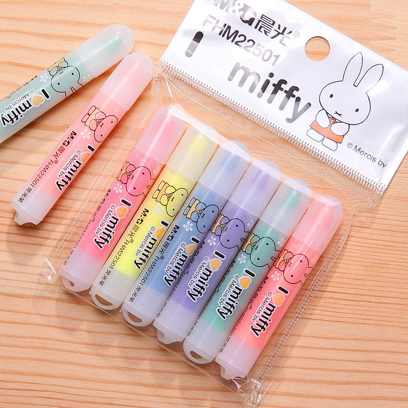 สั่งซื้อนำเข้า ปากกาเน้นข้อความขนาดเล็กความจุขนาดใหญ่ปากกามาร์กเกอร์รสดั้งเดิมชุดกุญแจทำเครื่องหมายหยาบนักเรียนชั้นประถมศึกษารางวัลปากกามาร์กเกอร์สีอ่อน จากจีน