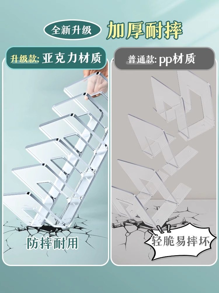 Book Stand Reading Rack Book Clip Desk Bookshelf Desktop Fixed Book Storage Artifact Storage Rack Divider Book