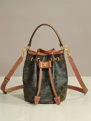 2026 New Triumphal Arch Monogram Drawstring Bucket Bag for Women, Premium Contrast Color Fringe Handle & Crossbody Bag