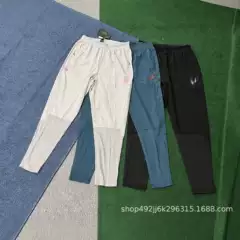 2025 Cross-Border Splicing Heat Transfer Autumn and Winter Men's Breathable Quick-Drying Casual Sports Drawstring Pants with Printable Logo