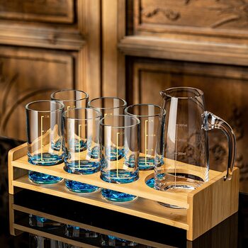 Blue Mountain Liquor Glass 2 0.1kg Home Set Light Luxury Liquor Dispenser Scale 0.05kg Crystal Glass Wine Cup