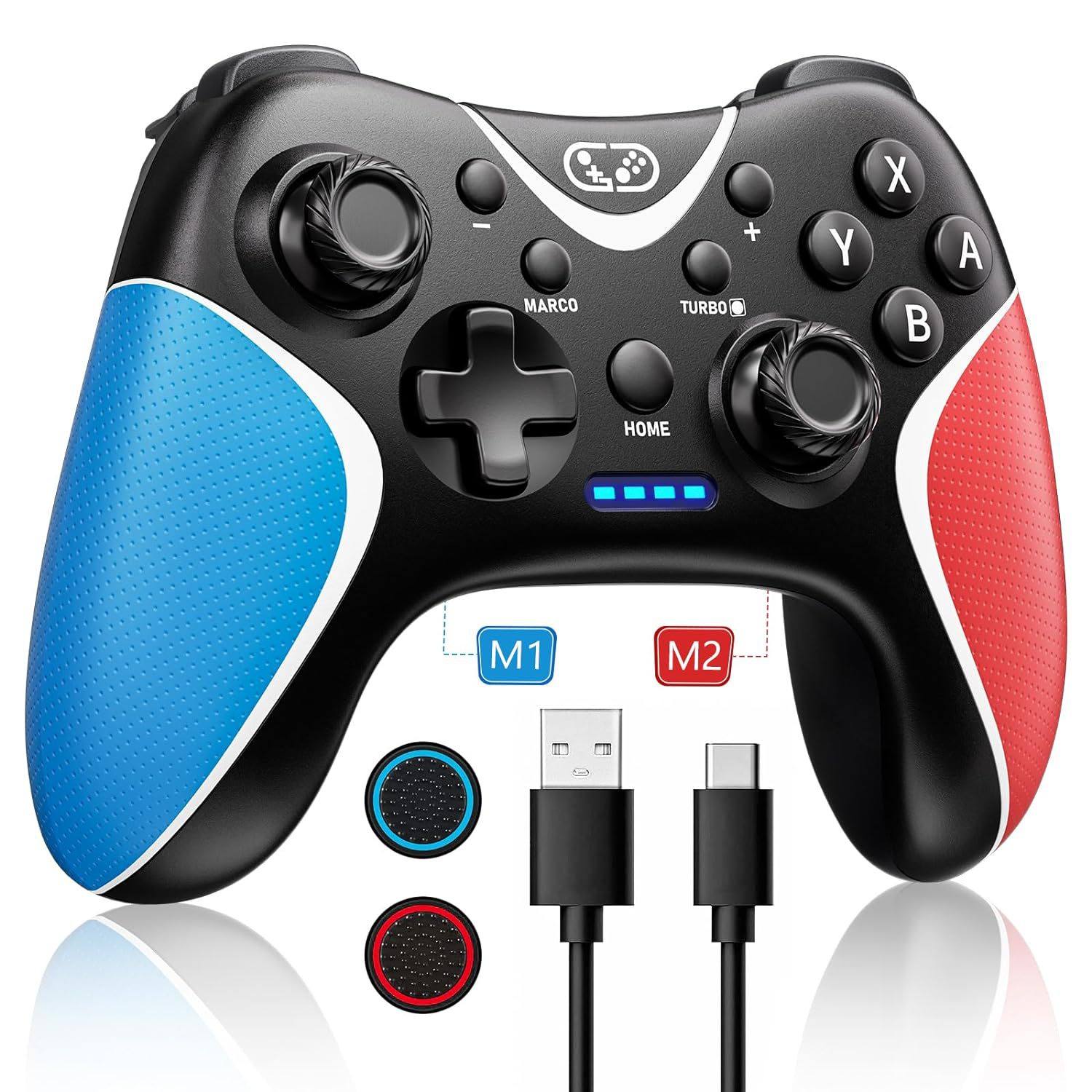 SWITCH gamepad NS wireless controller custom back key programming burst bluetooth wireless handle