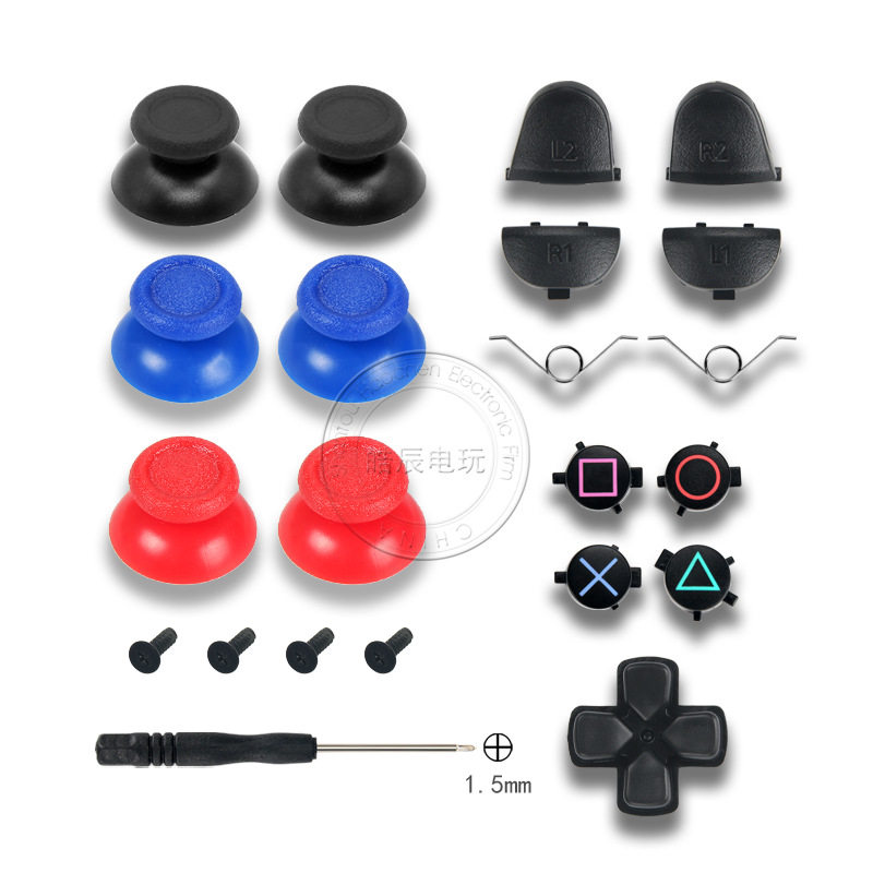 PS4 handle 2.0 version L1L2R1R2 cross key mushroom head function key set with screwdriver disassembly tool
