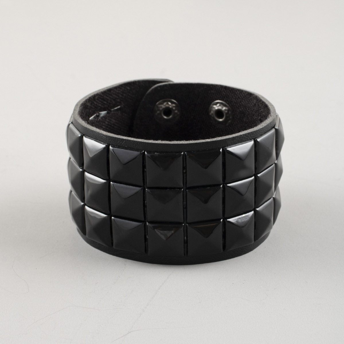 Cross-Border European and American Punk Wide Square Nail Wide Bracelet Men's Bracelet Personalized Rivet Fashion Casual Bracelet Jewelry