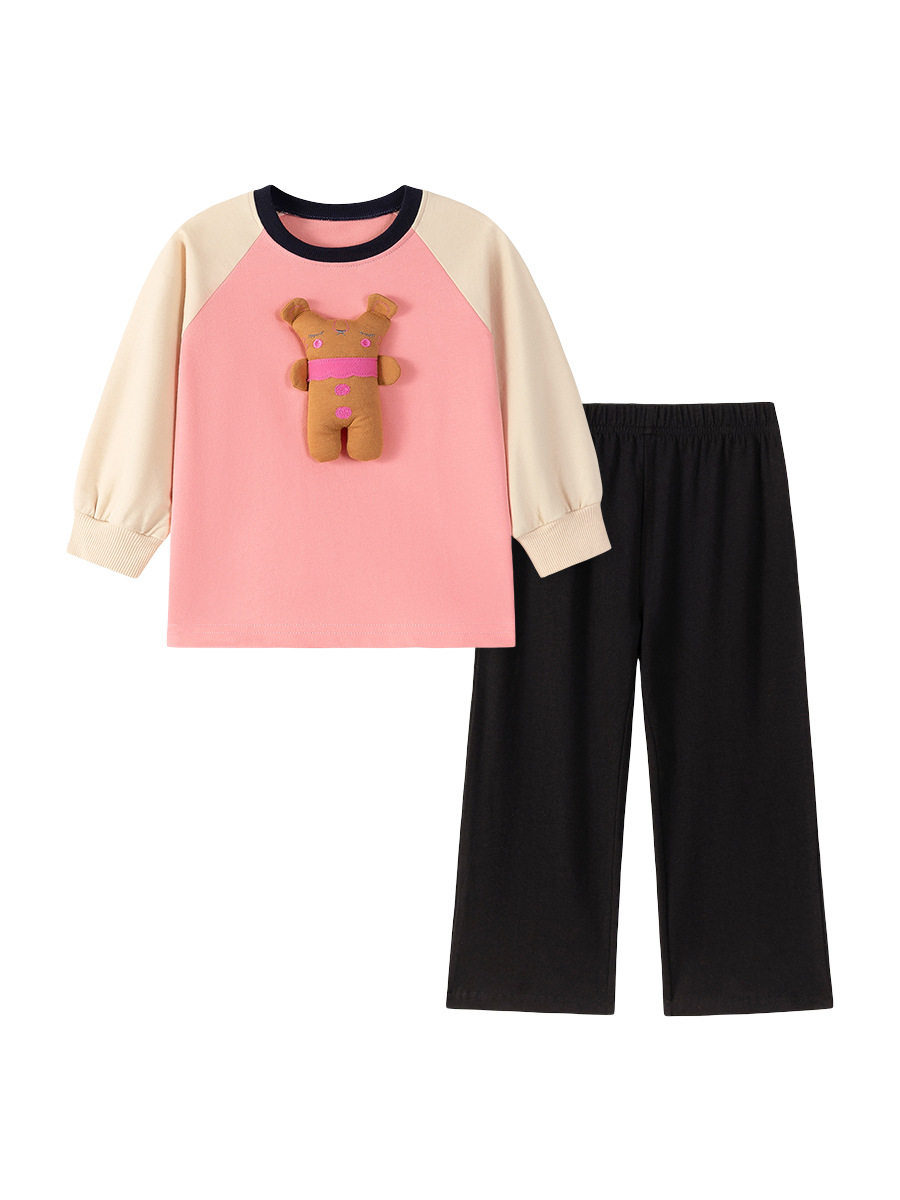 Style Girls' Set, Cartoon Cute Kids' Outfit, Autumn Baby Wear