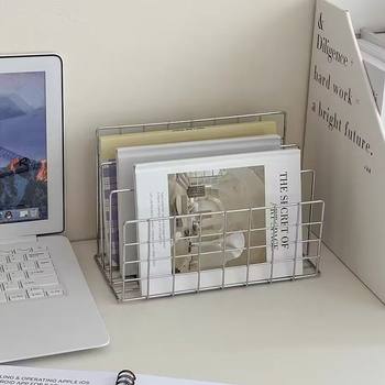 Desktop Iron Storage Rack Ins Style Simple Desk Dormitory Organizer Book Stand Desk Multi-Functional Storage Rack