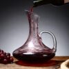 Crystal Glass Decanter with Handle, Personalized Lead-Free Red Wine Dispenser, Red Wine Jug, Wine Pourer, Household Gold Small