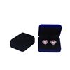 Men's Business Cufflinks Box High-end Flocking Gift Box Earrings Stud Earrings Packaging Box Flannel Flip Jewelry Storage Box