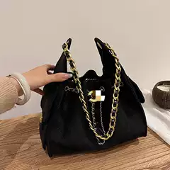 Cross border high-end retro small fragrant style diamond grid chain tote bag for women, large capacity tote bag, hand-held bill of lading shoulder bag