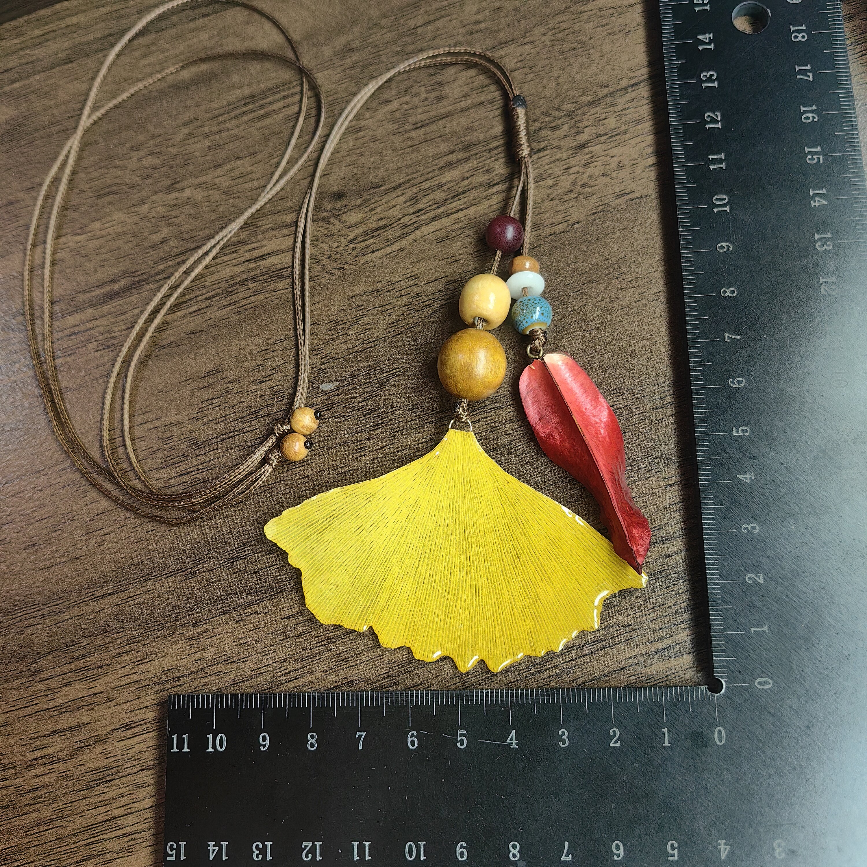 Original Plant Fruit Necklace, Acorn Shell, Childlike Retro Long Ethnic Style Artistic Chinese Medicine Layered Sweater Chain