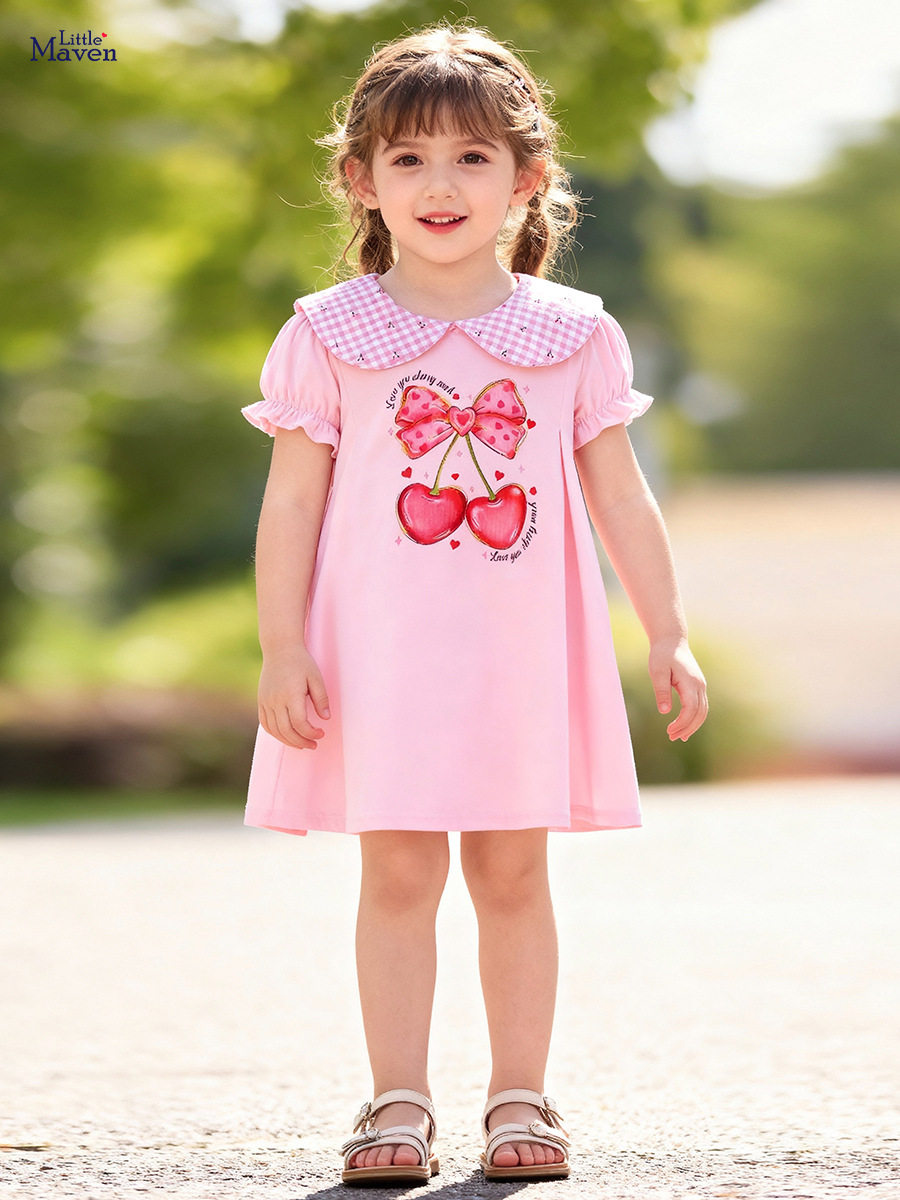 Kids' Dress Wholesale, Summer Short-sleeve Kids' Dress, [Style] Cute Skirt