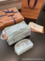 Light blue cosmetic bag
