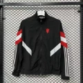 Retro red devil trench coat