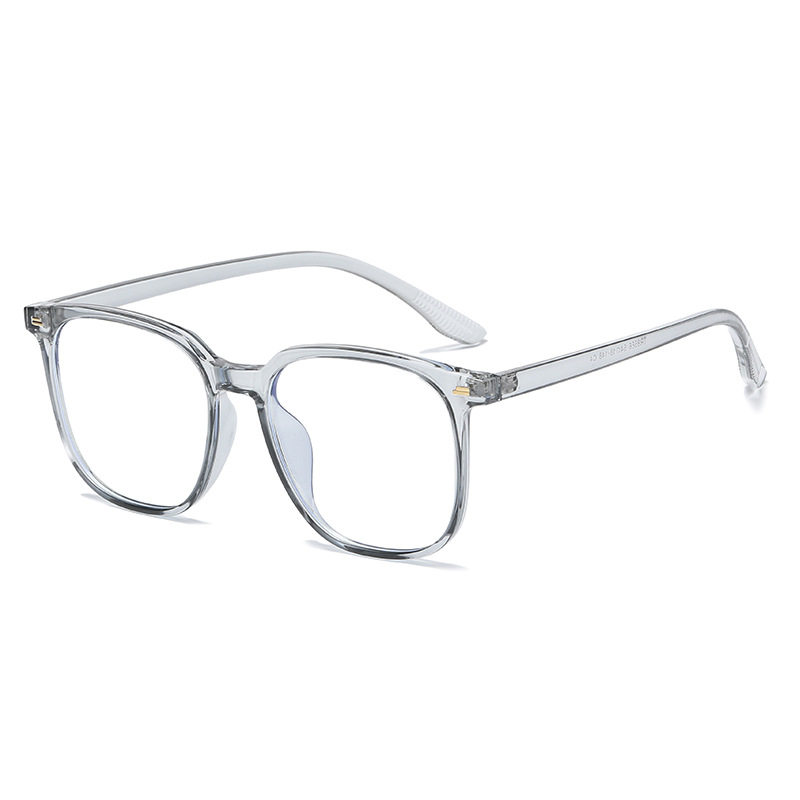 New Large Frame Retro Male Student Tr90 Glasses Frame Female with Prescription Myopia Glasses Frame Anti-Blue Light Flat Mirror oz