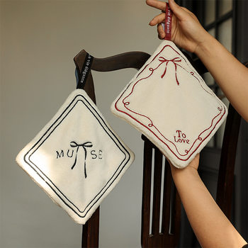 New Year's Best-Selling Hand Towel Class a Household Double-Layer Thickeneded Strong Water Absorption Bathroom Kitchen Hanging Kidsren's Towel