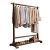 Clothes Rack Floor-Standing Bedroom Simple Indoor Clothes Hanging Rod Household Coat Rack Simple Modern Solid Wood Clothes Hanging Rack