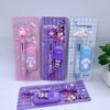 New Cartoon 6 Color Ballpoint Pen Correction Belt Stationery suit Cute Girl Heart Painting Pen Children's Gift suit