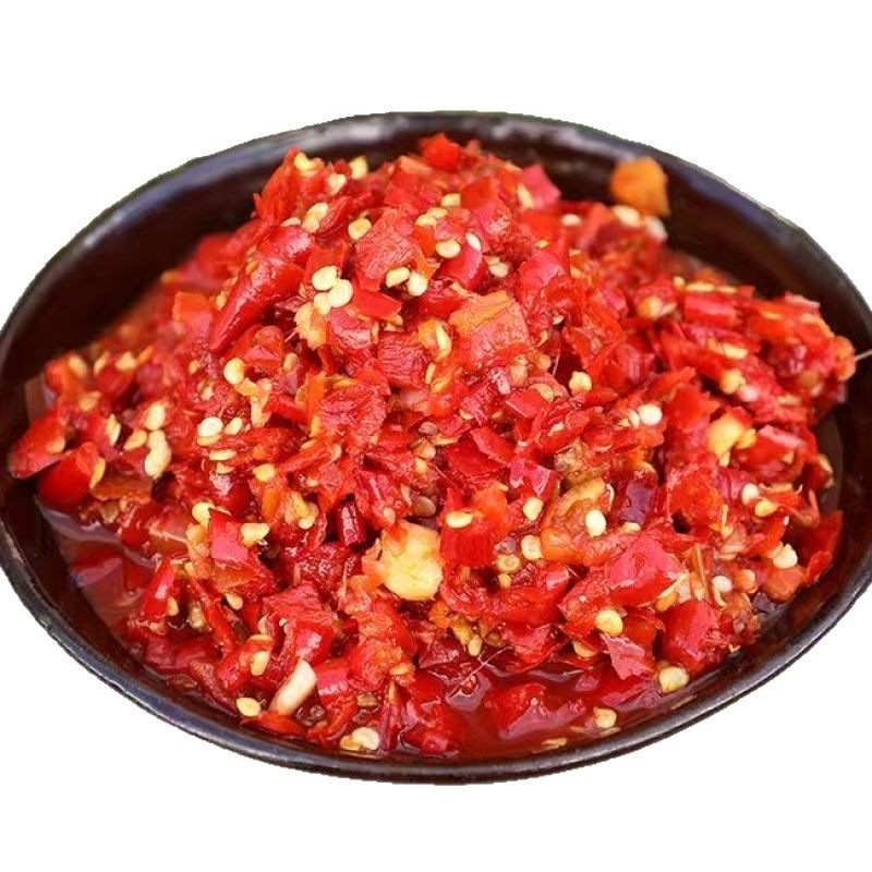 Authentic Hunan Chopped Chili Sauce, Spicy Jar Chili Seasoning, Chopped Chili Sauce for Meals, Chopped Chili Fish Head Sauce