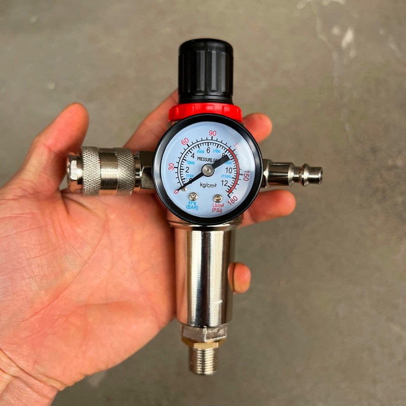 Air pressure oil-water separation filter air compressor air dynamic pressure reducing pressure regulating valve air source treatment regulating outlet cross-border