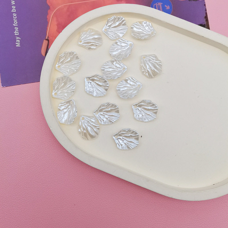 ABS仿珍珠贝壳花瓣发簪饰品配件手工diy装饰工艺礼品贝叶配饰批发