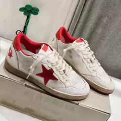 Couple's Star Small Dirty Shoes Handmade Old Cowhide Color Matching Round Toe Lace-up Vintage Height Increasing Casual sneaker