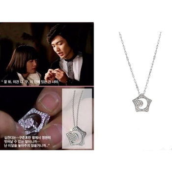 Gold and Silver Korean Style Lee Min Ho F4 Meteor Garden Same Style Chinese Fir Flower Style Men's Necklace Women's Clavicle Chain Trendy Daoming Temple