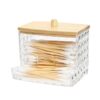 New creative diamond pattern cotton storage box multi-purpose desktop finishing box with lid cylindrical wooden lid storage box