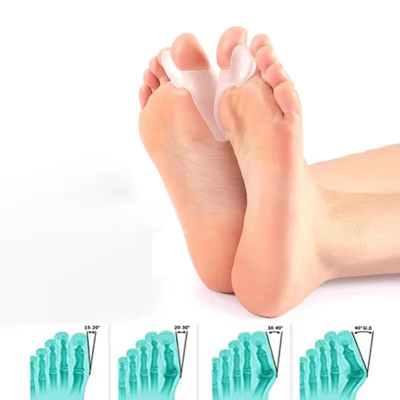 Single hole toe splitter hallux valgus orthosis big foot bone deformity overlapping toe soft silicone separator for day and night use