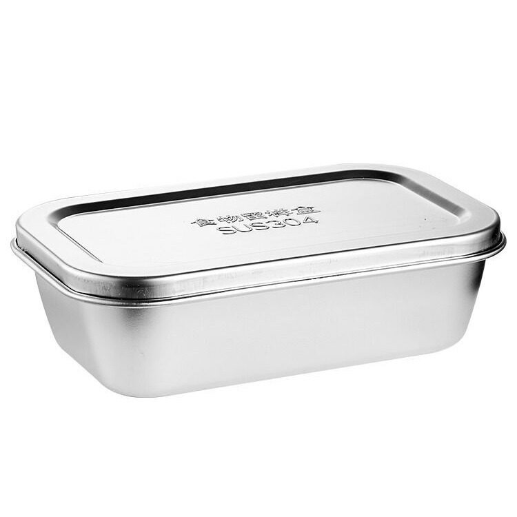 304 stainless steel sample box kindergarten school factory canteen food sample bottle kitchen dish box Square