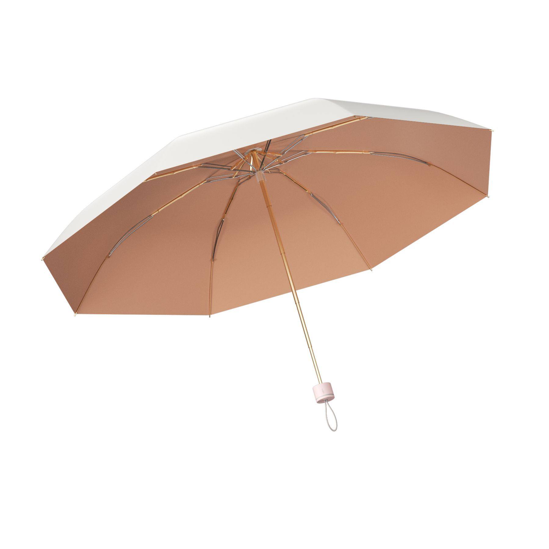 Zuodu Colored Glue Sunshade Umbrella Sunlight and Rain Dual-use Women's Sun Protection UV Protection Compact Portable Five-fold Umbrella Sun Umbrella
