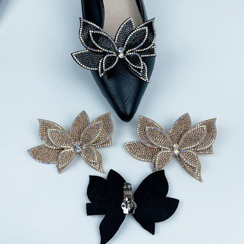 New cross-border hot drill bow shoe flower shoe buckle shoe clip DIY ladies vamp accessories manufacturers wholesale