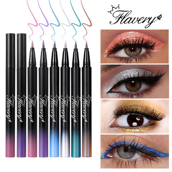 Cross-Border Exclusive Pearlescent Eyeliner Metal Glitter Liquid Eyeliner Pen Punk Diamond Waterproof Long-Lasting Waterproof Non-Fading Makeup