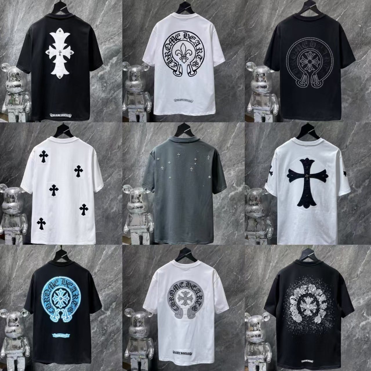 Chrome Hearts24 - новая корейская версия летних мужских и женских футболок с короткими рукавами в европейском и американском уличном стиле хип-хоп. Изображение 1