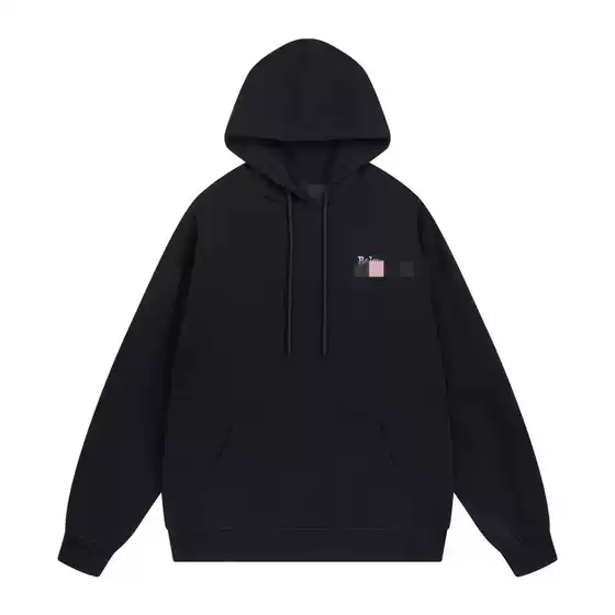 Paris Trendy Brand B Classic Cola Wave Embroidered Letter Casual Sports Versatile Unisex Hooded Sweatshirt Cross-Border Sale