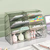 New desktop transparent pen holder oblique multi-functional stationery storage tube office student supplies storage box wholesale