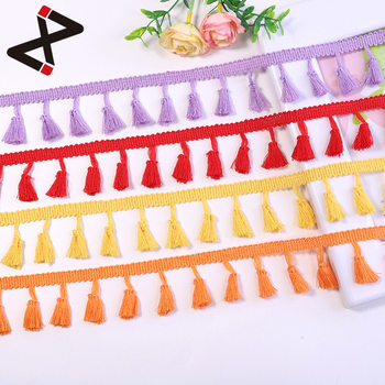 Factory direct 30 color spot environmental protection color decorative tablecloth lace explosion 4cm polyester broom tassel lace